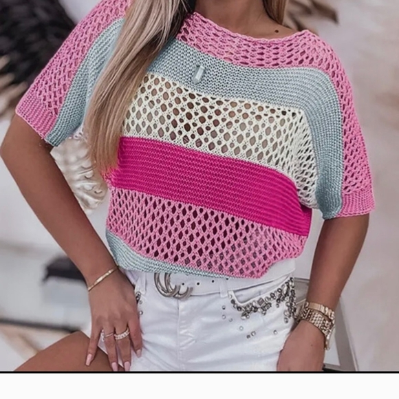 Tops - Colorful Knit Women's Top